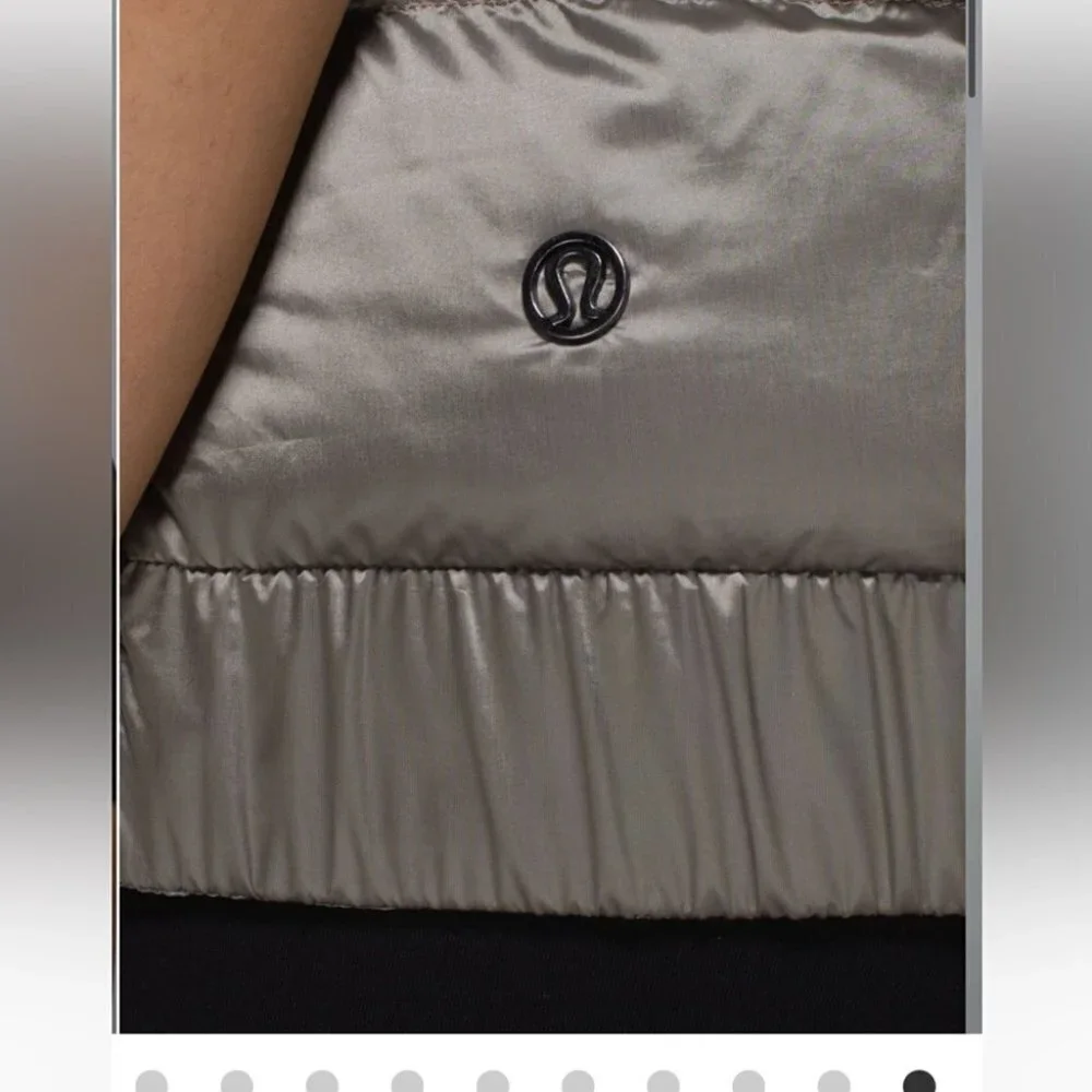 LULULEMON Reversible Fluffiest Down Vest in Coast Camo Butter/Cashew Size S
